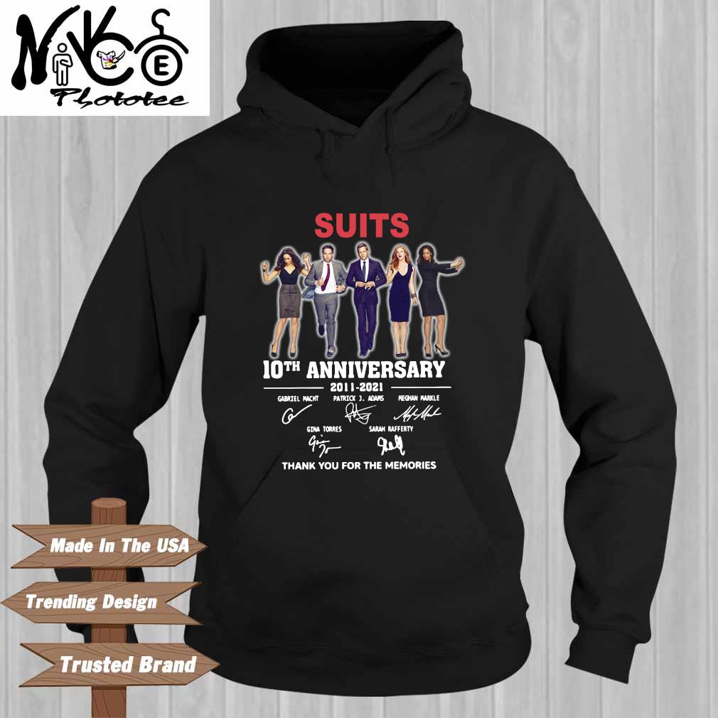 Suits 10th anniversary 2011-2021 thank you for the memories signatures Hoodie