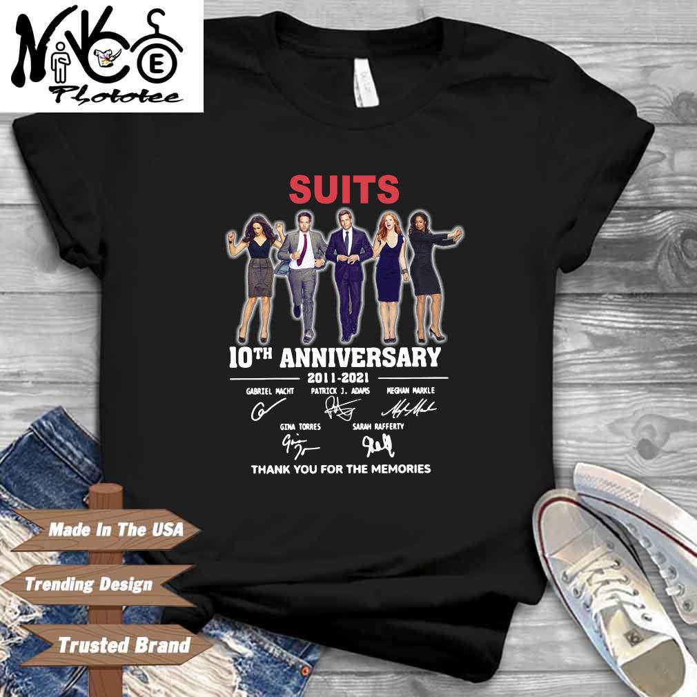 Suits 10th anniversary 2011-2021 thank you for the memories signatures shirt