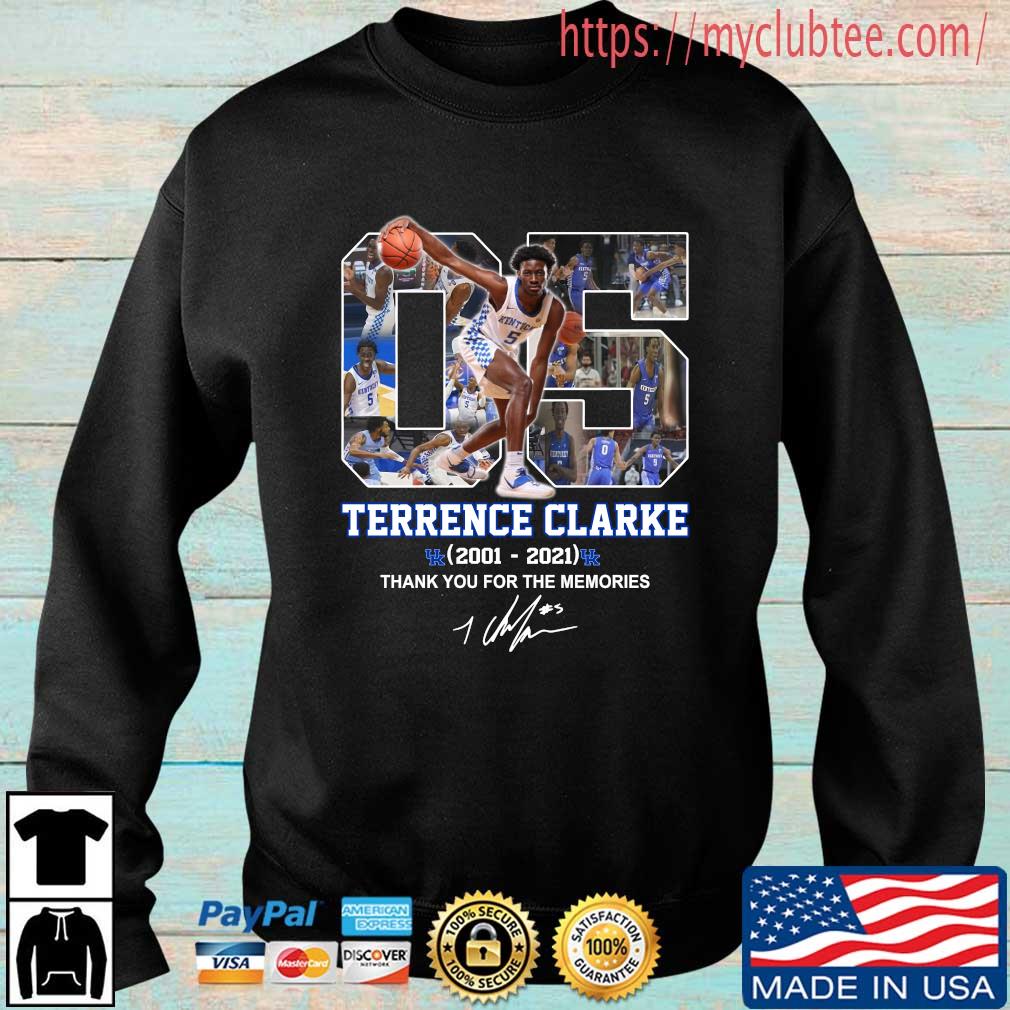 05 Terrence Clarke 2001-2021 thank you for the memories signature shirt