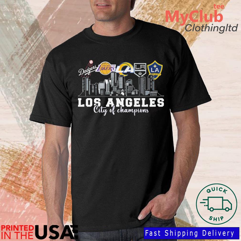 Los Angeles Rams Lakers Dodgers City Of Champions T-Shirt - KitOmega